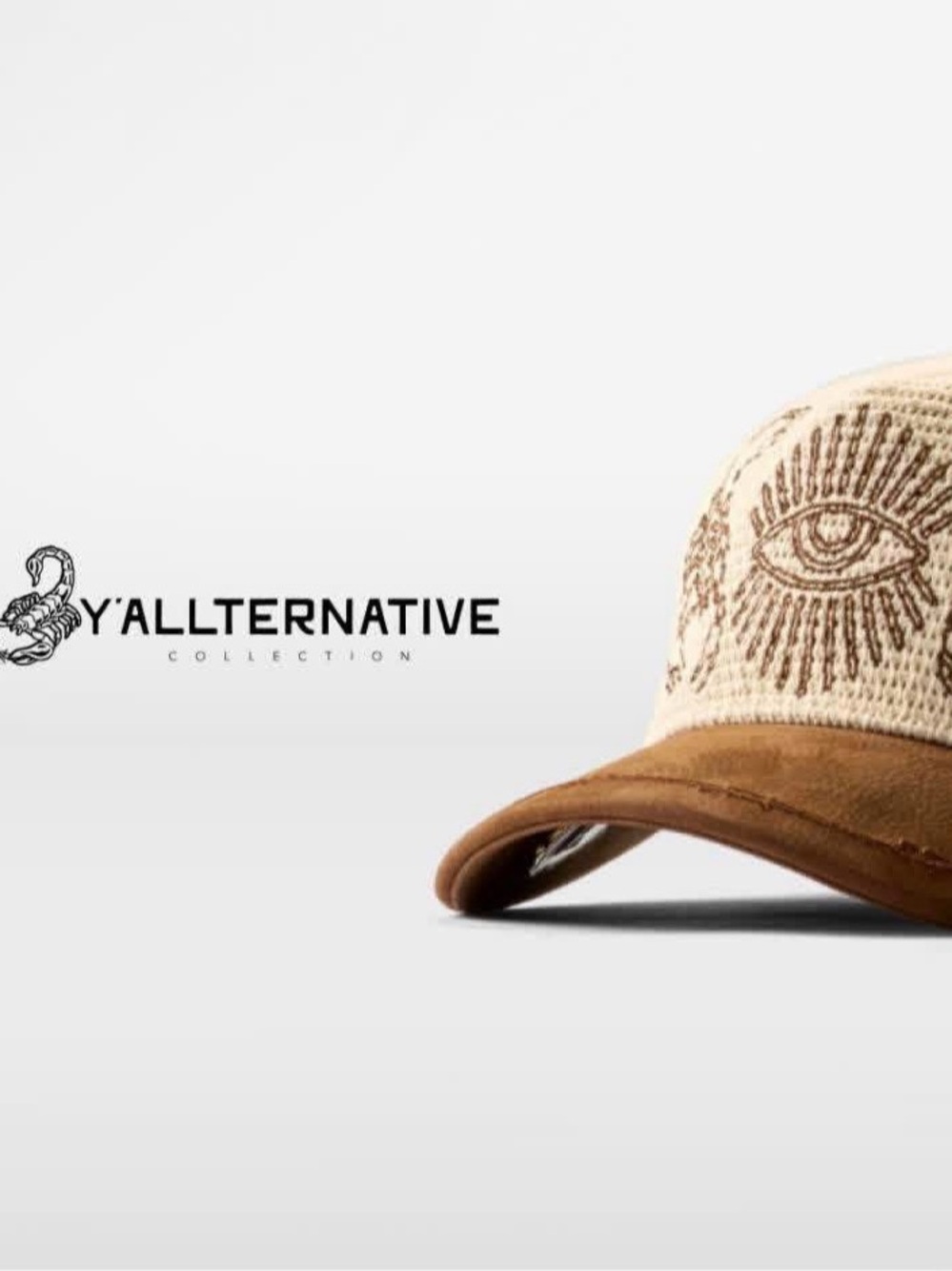 Melin Brand Tan & Brown Eye Embroidered Trucker Hat
